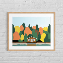 Load image into Gallery viewer, Autumn By The Lake – Fine Art Print A4