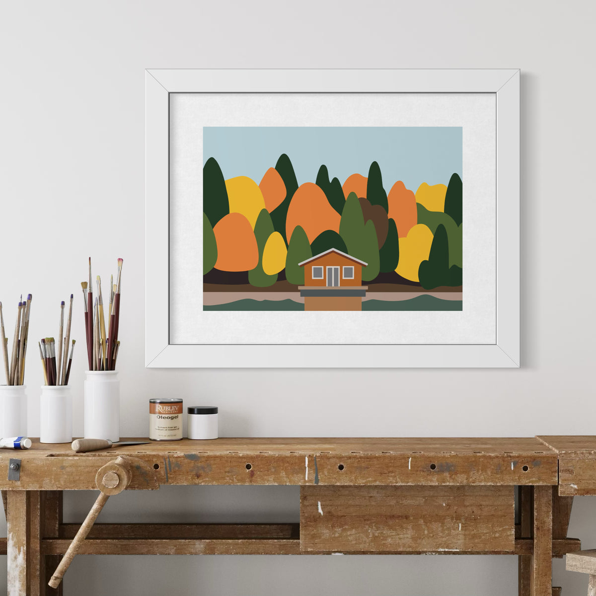 Autumn By The Lake – Fine Art Print A4 – Snowbird Artworks