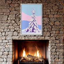 Load image into Gallery viewer, Snowy Tree in the Alpenglow - Original Winter Painting 20 x 30"