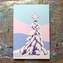 Load image into Gallery viewer, Snowy Tree in the Alpenglow - Original Winter Painting 20 x 30"