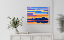 Load image into Gallery viewer, Sunset Over The Mountain Lake - Original Painting 20 x 16"
