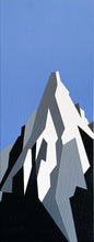 Load image into Gallery viewer, Original painting of Aiguille du Dru, Mont Blanc Massif, French Alps. Painted in Acrylic on Canvas in a minimal geometric style.