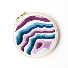 Load image into Gallery viewer, Aiguille du Midi Topography Map Embroidery