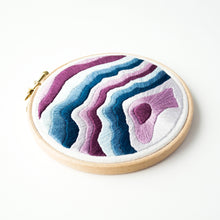 Load image into Gallery viewer, Aiguille du Midi Topography Map Embroidery