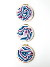 Load image into Gallery viewer, Three Sisters, Alberta mountain Topography Map Embroidery Collection