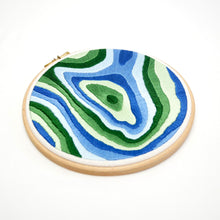 Load image into Gallery viewer, Hand embroidered topography of Blackcomb mountain