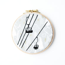 Load image into Gallery viewer, Ski Chair Lift Silhouette Embroidery