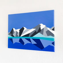 Load image into Gallery viewer, Original acrylic painting of the mountains Eiger, Mönch and Jungfrau in the Swiss Alps