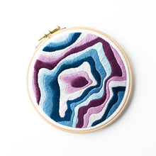 Load image into Gallery viewer, Hand embroidered topographic map of Matterhorn by Snowbird Artworks