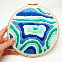 Load image into Gallery viewer, Mount Edith Cavell Topographic Map Embroidery