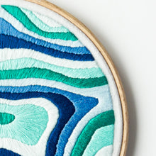 Load image into Gallery viewer, Mount Edith Cavell Topographic Map Embroidery