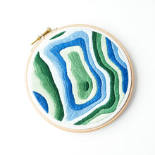 Load image into Gallery viewer, Mount Hood, Oregon, contour line embroidery