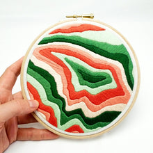 Load image into Gallery viewer, Mount Robson Topographic Map Embroidery