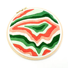 Load image into Gallery viewer, Mount Robson Topographic Map Embroidery