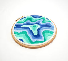Load image into Gallery viewer, Mount Rundle Topography Map Embroidery