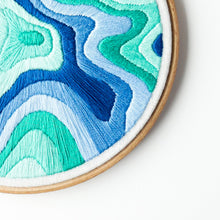 Load image into Gallery viewer, Mount Rundle Topography Map Embroidery