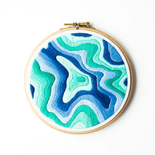 Load image into Gallery viewer, Mount Rundle Topography Map Embroidery