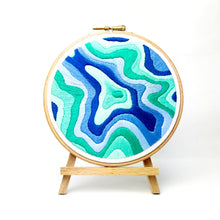 Load image into Gallery viewer, Mount Rundle Topography Map Embroidery