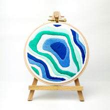 Load image into Gallery viewer, Mount Temple Topographic Map Embroidery