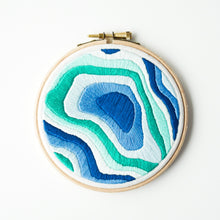 Load image into Gallery viewer, Mount Temple Topographic Map Embroidery