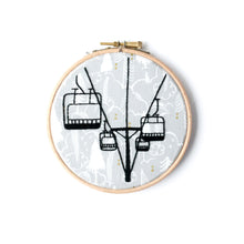 Load image into Gallery viewer, Chair lift silhouette embroidery
