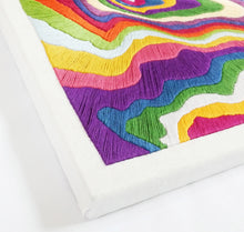Load image into Gallery viewer, Mam Tor topographic map embroidery 14x10"