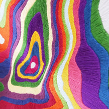 Load image into Gallery viewer, Mam Tor topographic map embroidery 14x10"