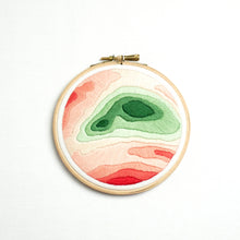 Load image into Gallery viewer, Pen Y Ghent hand embroidered topographic map