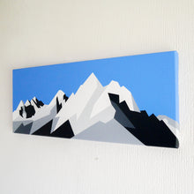 Load image into Gallery viewer, Side view of mountain painting on canvas