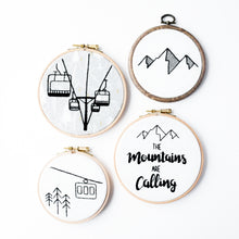 Load image into Gallery viewer, The mountains are calling embroidery set