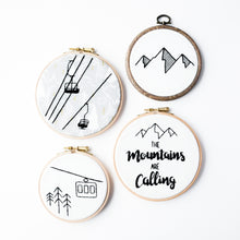 Load image into Gallery viewer, the mountains are calling embroidery bundle