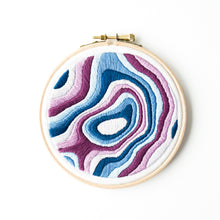 Load image into Gallery viewer, Three Sisters, Alberta mountain Topography Map Embroidery Collection