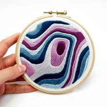 Load image into Gallery viewer, Three Sisters, Alberta mountain Topography Map Embroidery Collection