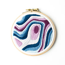 Load image into Gallery viewer, Three Sisters, Alberta mountain Topography Map Embroidery Collection