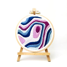 Load image into Gallery viewer, Three Sisters, Alberta mountain Topography Map Embroidery Collection