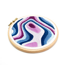 Load image into Gallery viewer, Three Sisters, Alberta mountain Topography Map Embroidery Collection