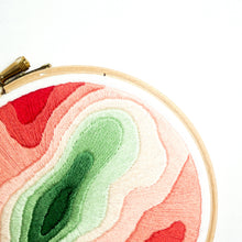 Load image into Gallery viewer, Close up detail of embroidery using satin stitch