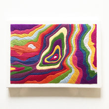 Load image into Gallery viewer, Mam Tor topographic map embroidery 14x10"