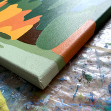 Load image into Gallery viewer, Autumn At The Cabin - Original Painting 16 x 16&quot;
