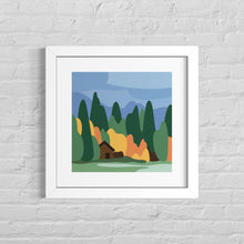 Load image into Gallery viewer, Autumn At The Cabin – Fine Art Print 10x10"
