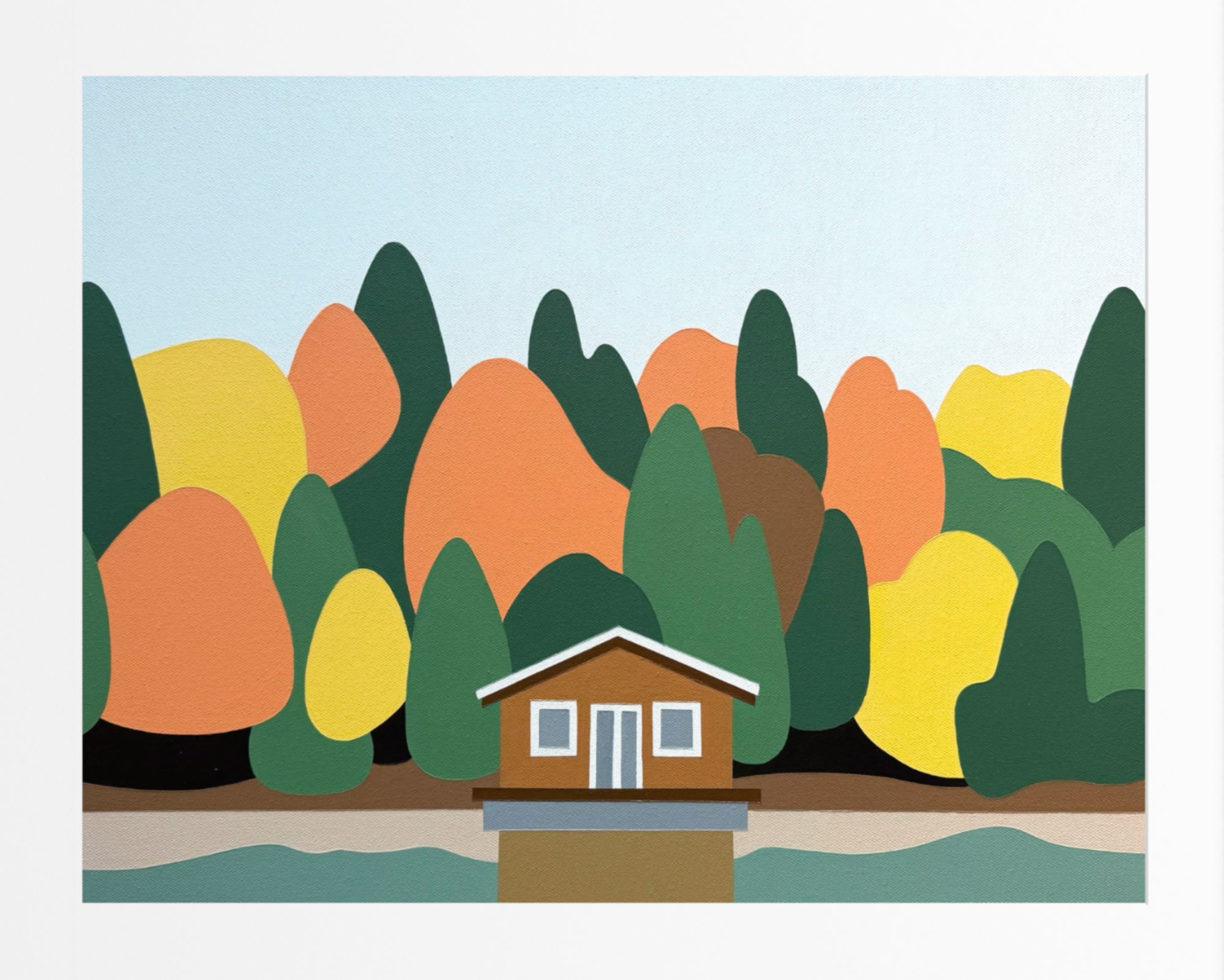 Autumn By The Lake – Fine Art Print A4 – Snowbird Artworks