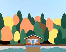 Load image into Gallery viewer, Autumn by the Lake - Original Painting 20 x 16"
