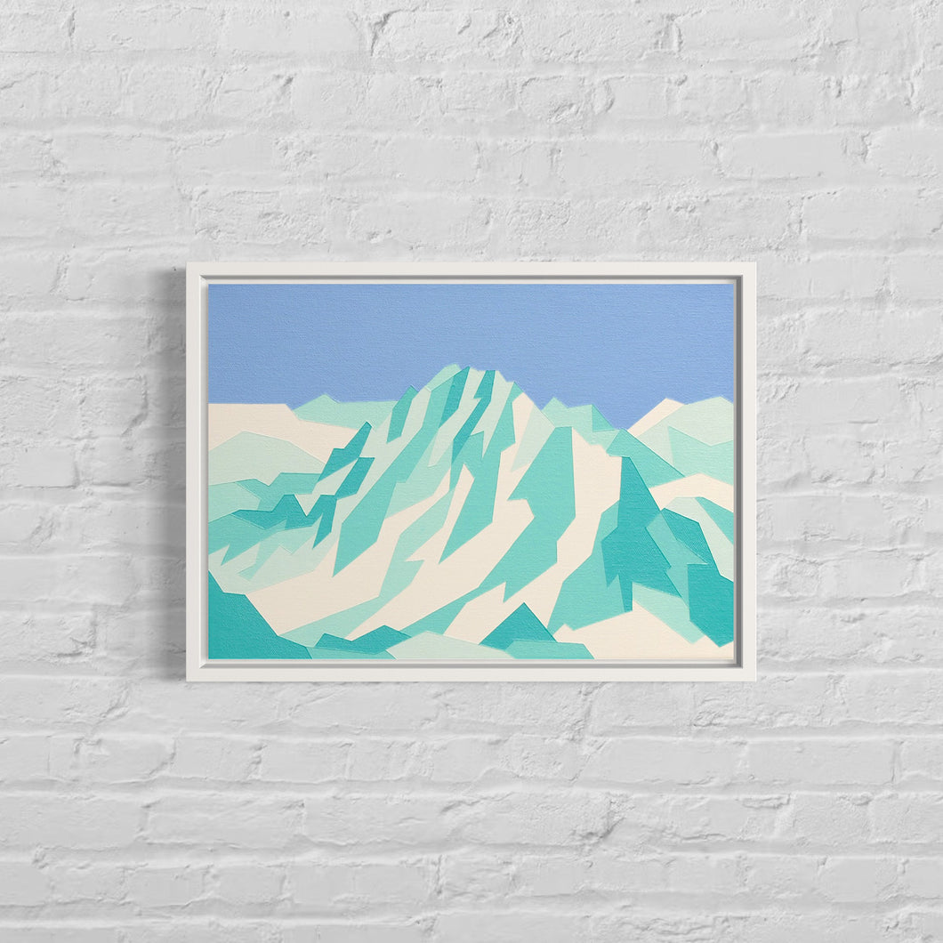 Bietschorn – Original Abstract Mountain Painting 14 x 10 inches