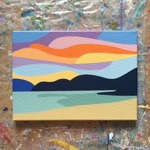 Load image into Gallery viewer, Evening at Long Beach - Original Painting 14 x 10&quot;
