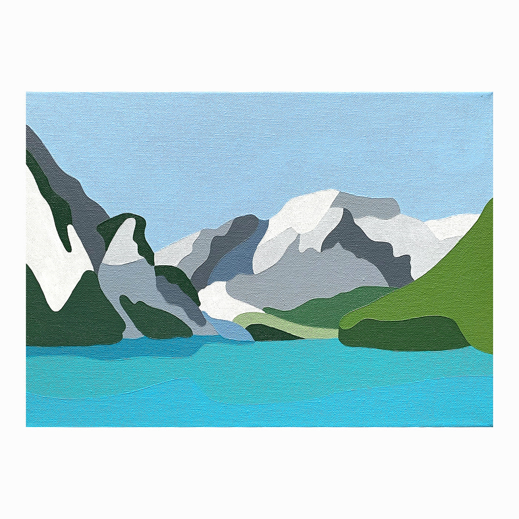 Lake Braies - Original Painting 14 x 10