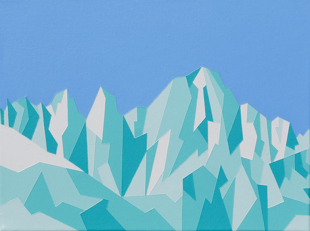 Mount Whitney – Original Abstract Mountain Painting 16 x 12 inches