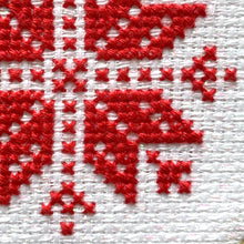 Load image into Gallery viewer, Snowflake Cross Stitch Christmas Decoration
