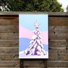 Load image into Gallery viewer, Snowy Tree in the Alpenglow - Original Winter Painting 20 x 30&quot;
