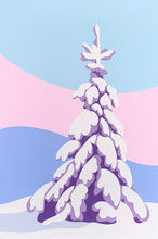 Load image into Gallery viewer, Snowy Tree in the Alpenglow - Original Winter Painting 20 x 30&quot;

