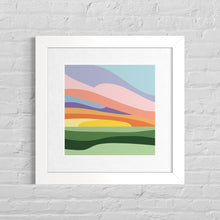 Load image into Gallery viewer, Sunset Over the Winter Fields – Fine Art Print 8x8&quot;
